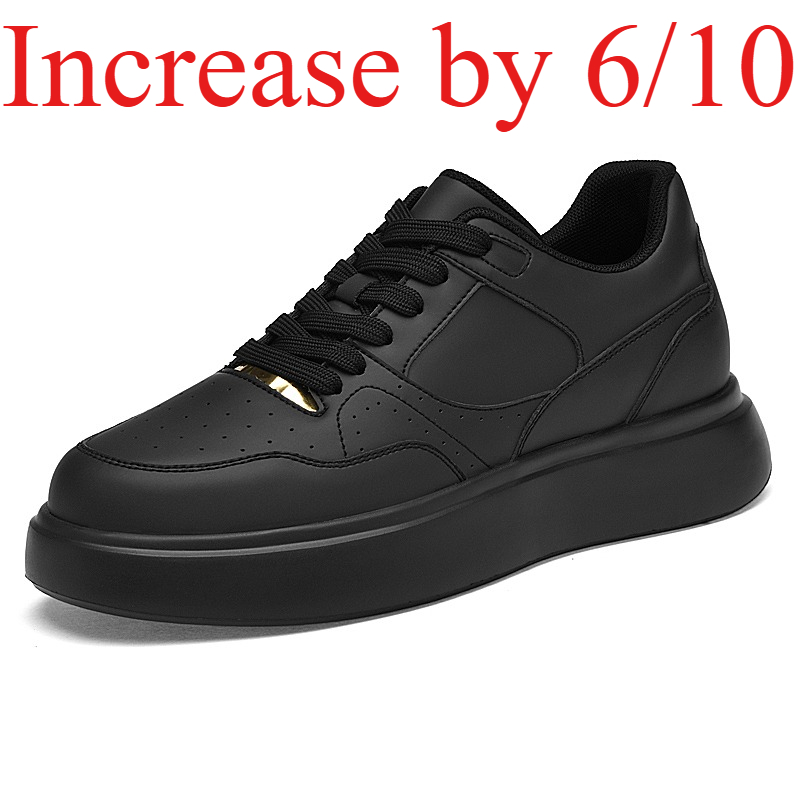 Men'S Shoes With Height Increase - Sepatu Skate Pria Kulit Imitasi Solid,