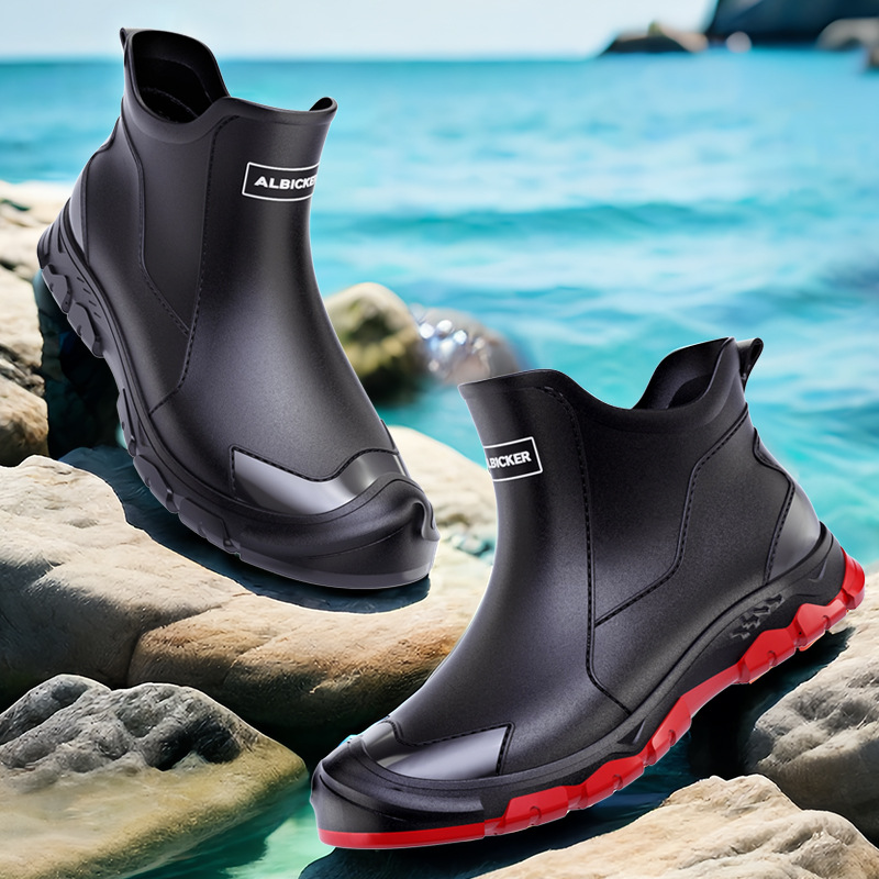 Sepatu Bot Hujan Pendek Pria S - Men'S Shoes Water Resistant ulasan dan harga