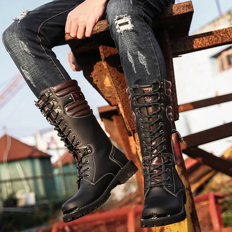 Sepatu Bot Kulit Setinggi Lutu - Men'S Shoes Hoka Sale ulasan dan harga